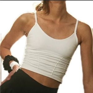 NWOT White Good Karma Ruched Tank